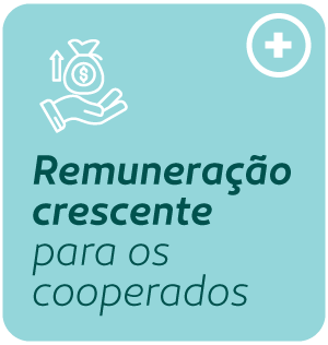 Remuneração crescente para os cooperados